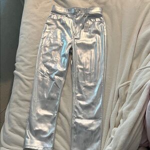 Abercrombie & Fitch Silver Straight Leg Pants
